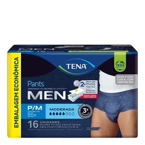 Roupa Íntima Tena Pants Men P/M 16 Unidades