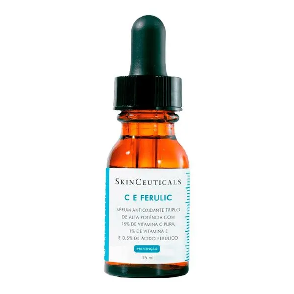 Sérum Antioxidante com Vitamina C Ação Antirrugas SkinCeuticals C E Ferulic 15ml Sérum Skinceuticals Antioxidante C E Ferulic 15ml