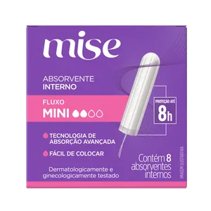 Absorvente Interno Mise Mini - 8 Unidades