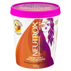 Creme Multifuncional para Cabelo Reparação Ultrapoderosa 900g Neutrox Creme Multifuncional Neutrox Reparação Ultrapoderosa Pote 900g