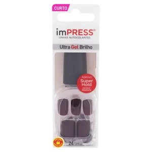 Unha Postiça Autocolante Rated R FBIP210 Curta 24 Unidades Impress Unha Au/Co Impress Rated R Fbip210 - Impress