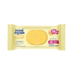Lenço Umedecido Mini Moon sem Fragrância 48 Unidades