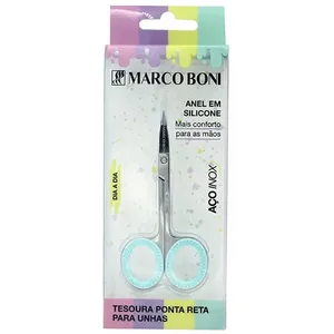 Tesoura para Unhas Sweet R1778 Aço Inox Ponta Reta Marcoboni Tesoura Marco Boni Unha Sweet R 1778 - Marco Boni