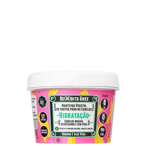 Máscara de Tratamento Lola Cosmetics Be(m)dita Ghee Hidratação Banana e Aloe Vera 100g
