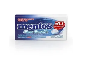 Bala Mastigável Mentos 30 Minutos Zero Açúcar Sabor Peppermint 35g
