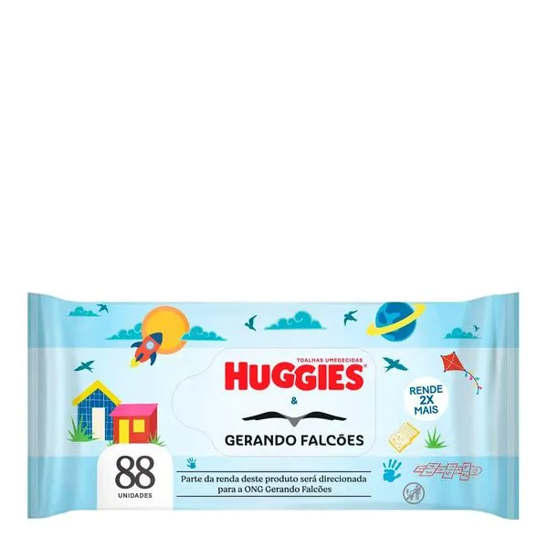 Lenço Umedecido Huggies Gerando Falcões 88 Unidades