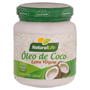 NaturalLife Óleo de Coco Extra Virgem 200ml Prensado a Frio OLEO COCO NATLIFE EXT VIRGEM 200ML