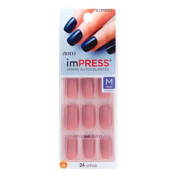 Unhas Postiças Autocolantes Média Kiss New York Fresh Start 24 Unidades
