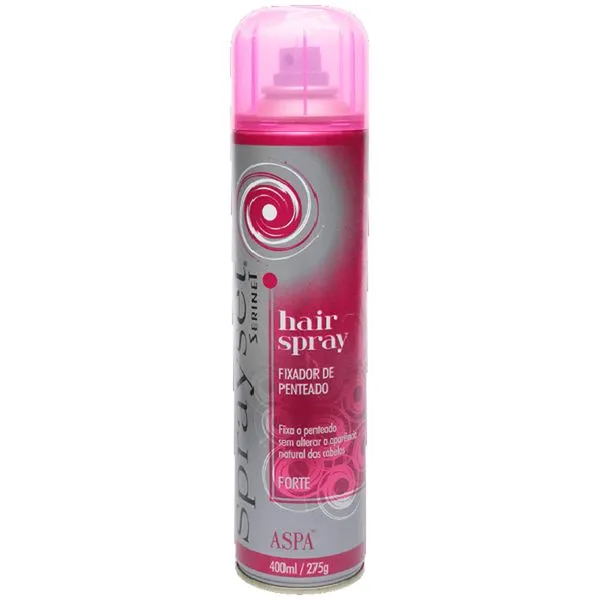 Fixador Penteado Aspa Sprayset Hair Spray Forte 400ml