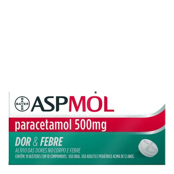 Analgésico Aspmol 500mg 20 Comprimidos