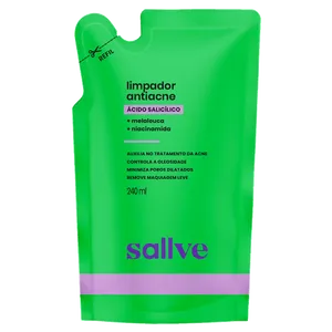 Gel Limpador Facial Antiacne Sallve 240ml Refil