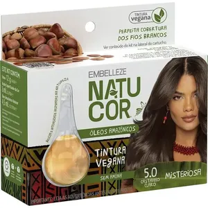 Tinta de Cabelo NATUCOR Óleos Amazônicos Castanho Claro 5.0