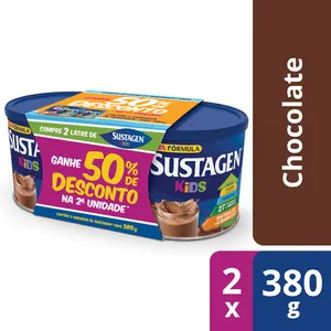SUSTAGEN KIDS PACK NBA CHOCOLATE C/2 UNIDADES 380G