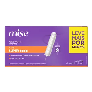 Absorvente Interno Mise Super - 16 Unidades