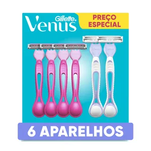 Kit Gillette Venus 4 Aparelhos Descartáveis Para Depilar Suave + 2 Intima
