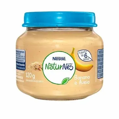 Papinha Orgânica Nestlé Naturnes Sabor Banana com Aveia - 120g
