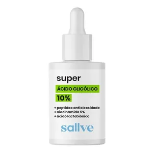 Sérum Facial Concentrado Ácido Glicólico 10% Sallve Super 30ml