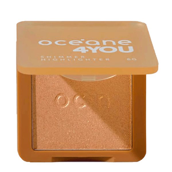 Iluminador Facial em Pó Shimmer Highlighter Gold Dourado 6g Oceane 4you