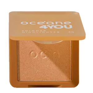 Iluminador Facial em Pó Shimmer Highlighter Gold Dourado 6g Oceane 4you