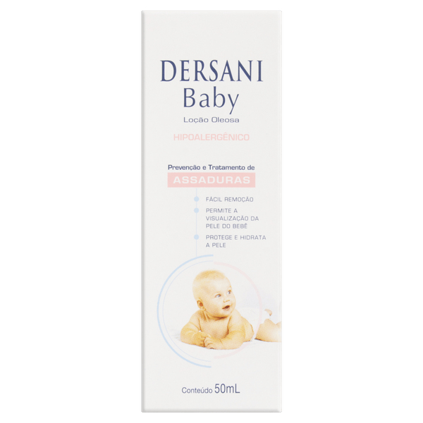 Loção oleosa para assaduras Dersani Baby 50ml Loção Corporal Dersani Prevenção Para Tratamento Assadura Baby Ole 50Ml - Dersani