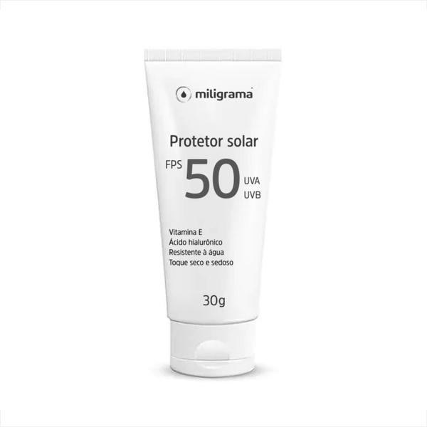 Protetor Solar FPS 50 sem cor 30 gramas Sem Sabor/Aroma 30g Branca/Transparente