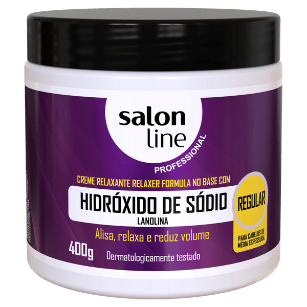 Creme Relaxante Salon Line Regular 400g Hidróxido de Sódio para Cacheados e Crespos Relaxante Sod Salon Line Regular 400G - Salon Line Relax