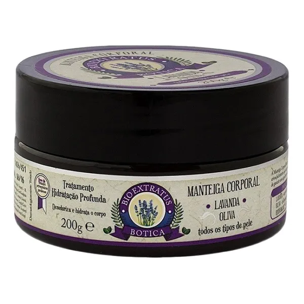 Manteiga Corporal Botica Lavanda e Oliva 250g Bio Extratus Mant Corporal Bio Extratus Botica 250G - Bio Extratus