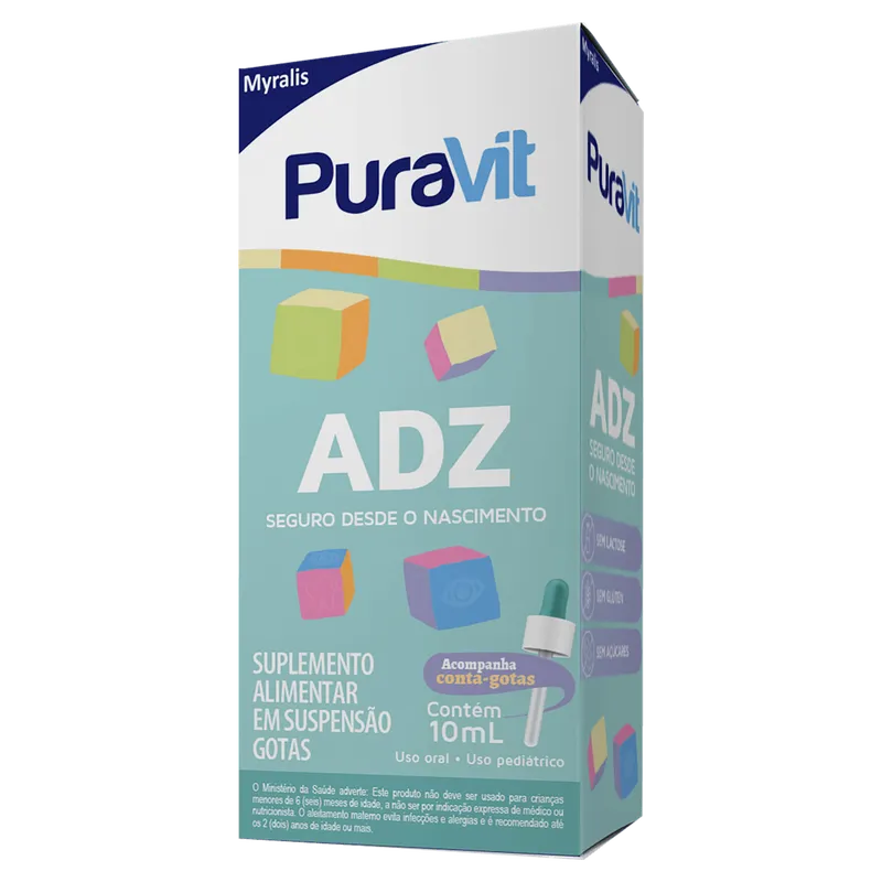 Suplemento Polivitamínico PuraVit ADZ Gotas 10ml