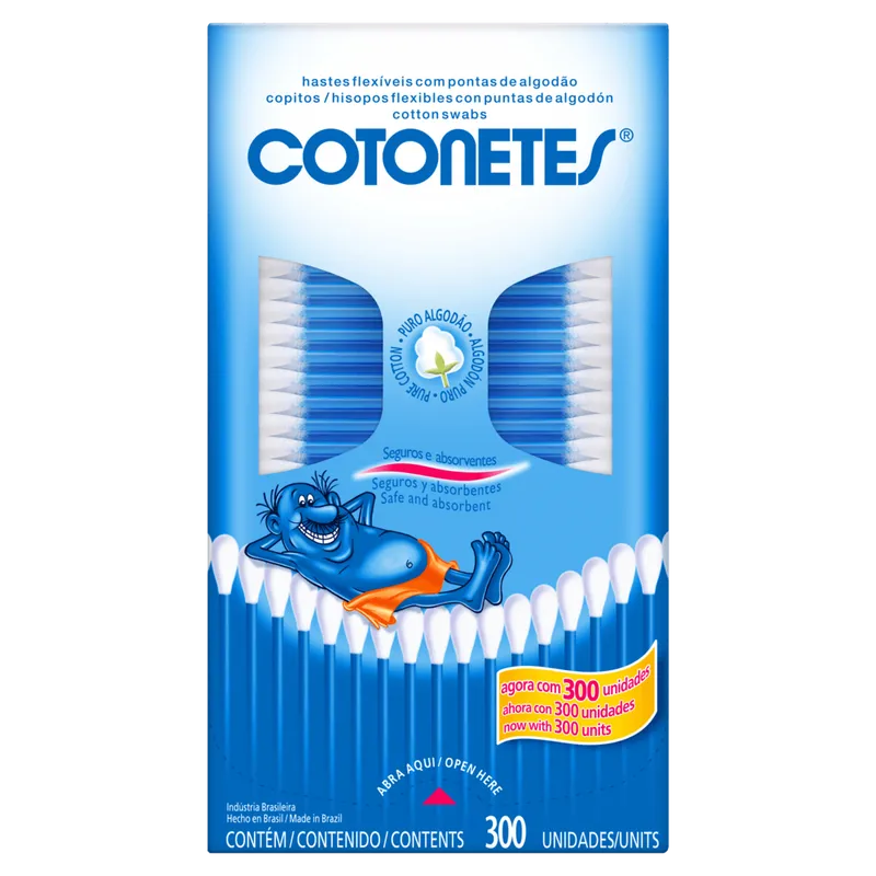Hastes Flexíveis Cotonetes 300 unidades