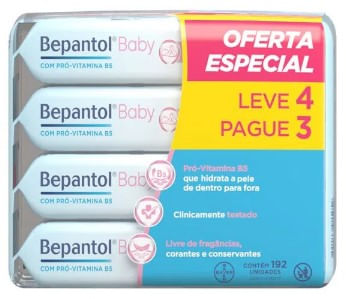 Kit Bepantol Baby Lenço Umedecido Leve 4 Pague 3