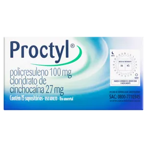 Proctyl 100 + 27mg 15 Sup