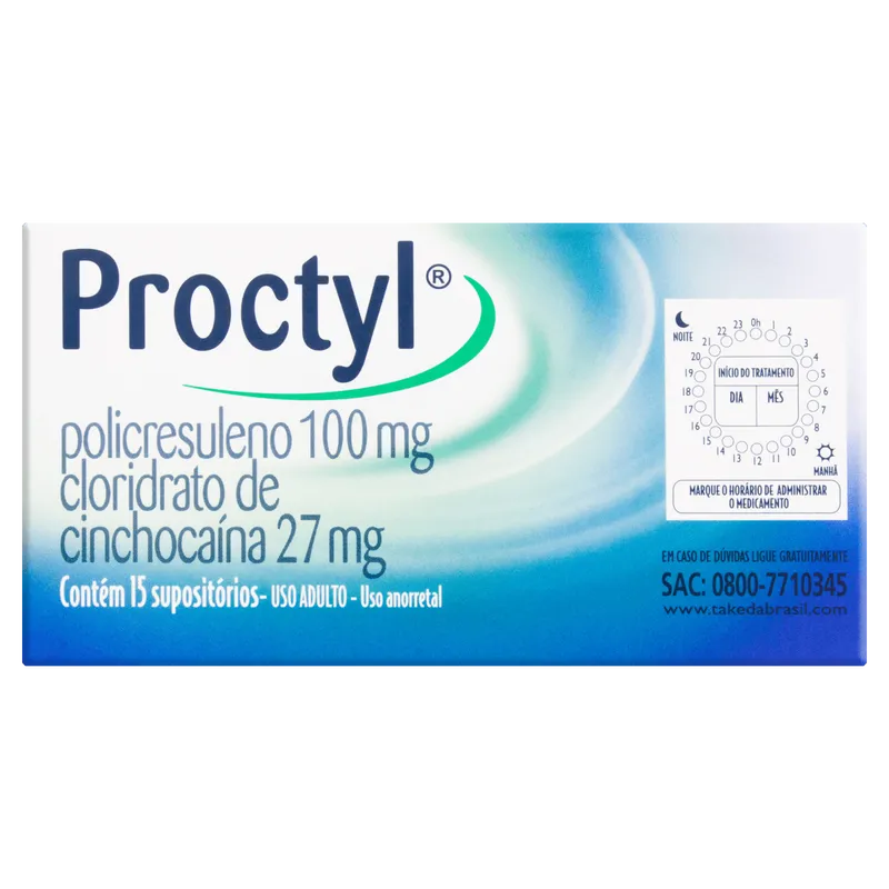 Proctyl 100 + 27mg 15 Sup