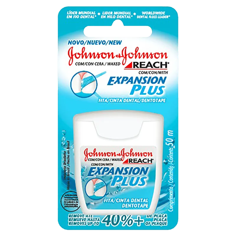 Fita Dental com Cera Johnson & Johnson Reach Expansion Plus 50m