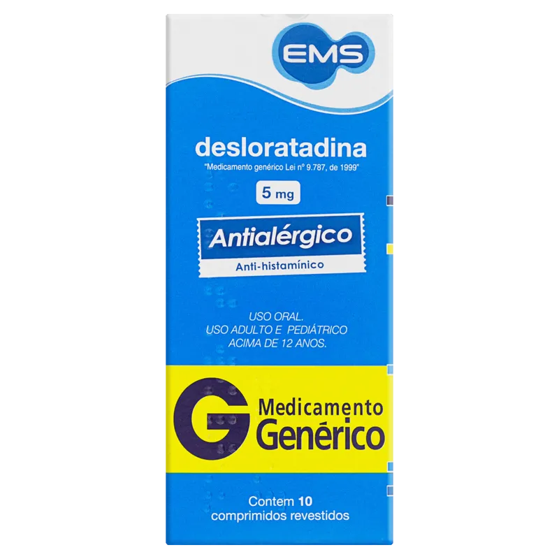 Desloratadina 5mg 10 Comprimidos Revestidos - Genérico - Ems