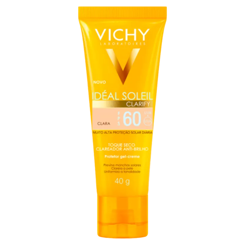 VICHY PROTETOR SOLAR FACIAL IDEAL SOLEIL CLARIFY COR CLARA 40G