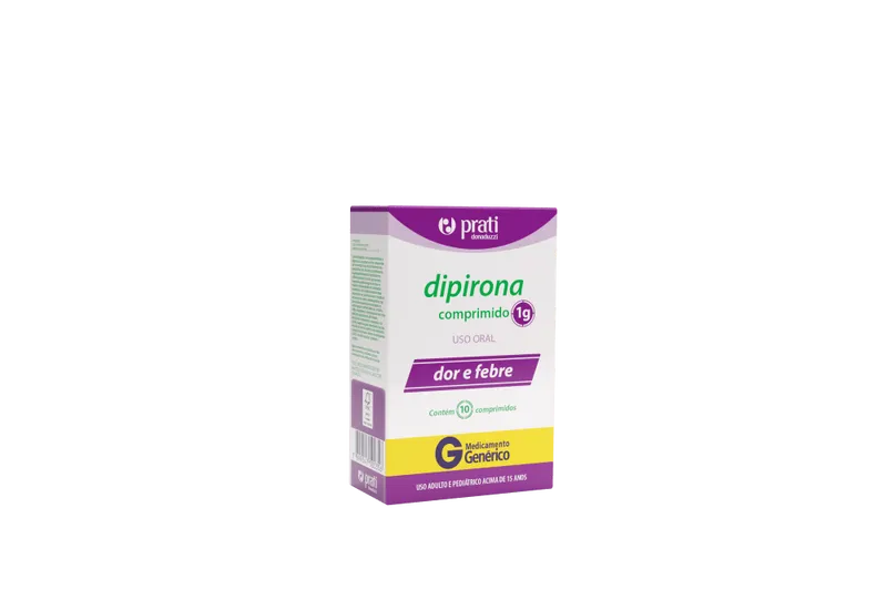 Dipirona Sodica 1G 10 Comprimidos - Genérico - Prati Donaduzzi
