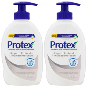 Kit com 2 Unidades de Sabonete Líquido Antibacteriano Protex Limpeza Profunda 220ml