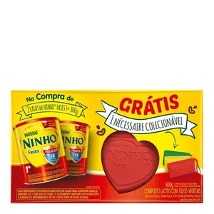 Fórmula Infantil Nestlé Ninho Fases 1+ 2 Latas 800g Grátis Necessaire