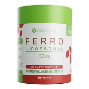 Complemento Alimentar Ferro 30mg Bioroots 30 Cápsulas