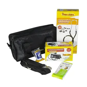 Kit Enfermagem Esfigmo Esteto Garrote Termometro Estojo Bic Azul Único Único