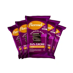 Chocolate 54% Cacau Zero Açúcar Flormel 5 unidades BS Pharma