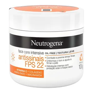 Creme Facial Neutrogena Antissinais Face Care Intensive Oil Free FPS22 100g
