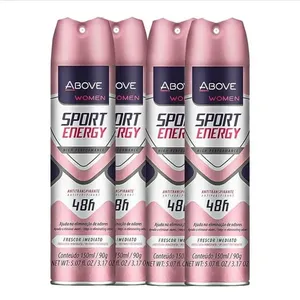Kit c/4 Unidades de Desodorante Antibacteriano Aerosol Above Clássico 150ml Energy Women