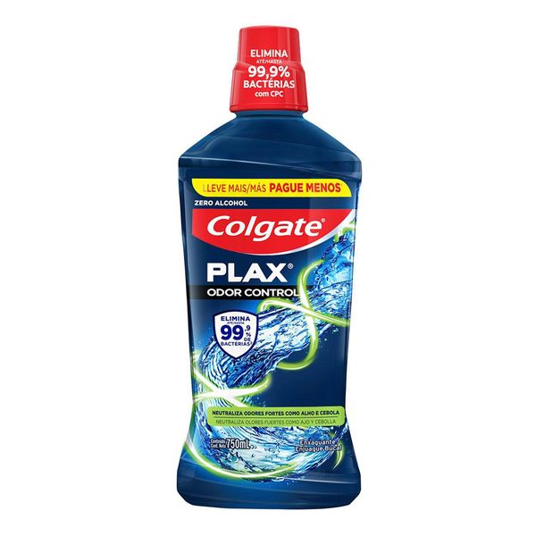 Enxaguante Bucal Colgate Plax Odor Control Zero Álcool 750ml