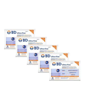 Seringa de Insulina BD Ultra-Fine 50U 6mm 10 Unidades 5 Pacotes
