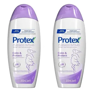 Kit com 2 Unidades de Sabonete Líquido Íntimo Soft Floral Protex 200ml