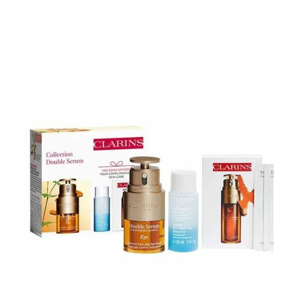 Clarins Doub Ser Eye 20ml + Inst Eye Make Up Remover 30ml + Doub Ser Wallet 7D 0.9ml