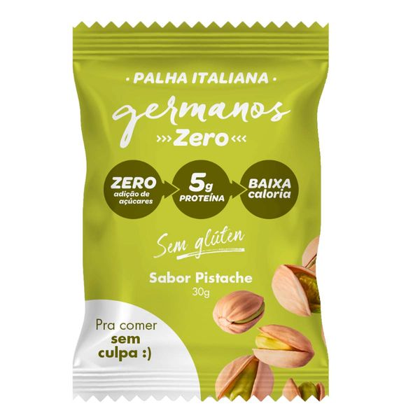 Palha Italiana Germanos Zero Açúcar Sabor Pistache 30g