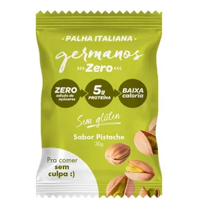 Palha Italiana Germanos Zero Açúcar Sabor Pistache 30g