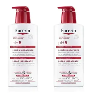 Kit com 2 Unidades de Eucerin Loção Hidratante Ph5 Pele Sensível e Seca 400Ml